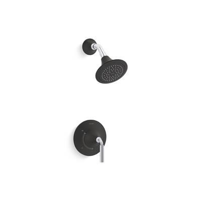 Kohler ToneE Rite-Temp shower trim kit, 1.75 gpm - Polished Chrome With Matte Black by Kohler