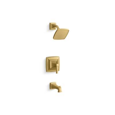 Kohler Riff Rite-Temp bath and shower trim kit, 2.5 gpm - Vibrant Brushed Moderne Brass by Kohler
