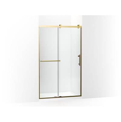 Kohler Rely 77'' H sliding shower door with 3/8''-thick glass - Vibrant Brushed Moderne Brass by Kohler