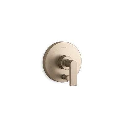 Kohler Composed Rite-Temp valve trim with push-button diverter and lever handle - Vibrant Brushed Bronze by Kohler