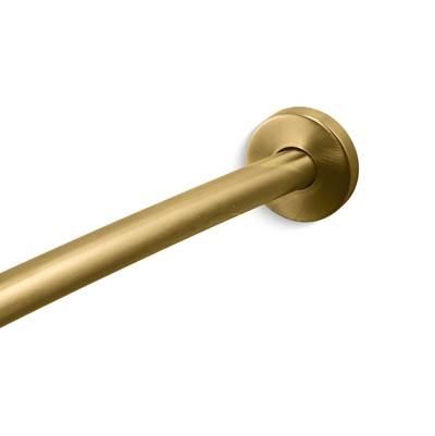 Kohler Expanse Contemporary design curved shower rod - Vibrant Brushed Moderne Brass by Kohler
