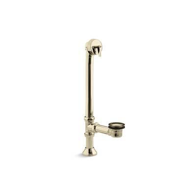 Iron Works Decorative 1-1/2'' adjustable pop-up bath drain for 5' whirlpool with tailpiece - Vibrant French Gold
