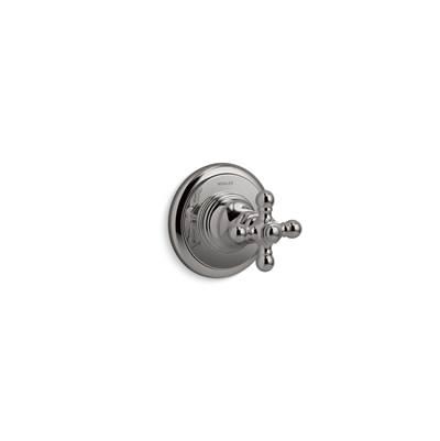 Artifacts MasterShower transfer valve trim with cross handle - Vibrant Titanium