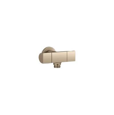 Kohler Exhale Wall-mount handshower holder with supply elbow and volume control - Vibrant Brushed Bronze by Kohler