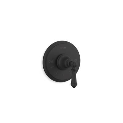 Artifacts MasterShower temperature control valve trim with lever handle - Matte Black by Kohler
