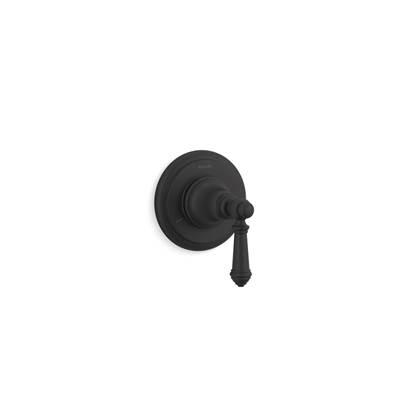 Artifacts MasterShower transfer valve trim with lever handle - Matte Black