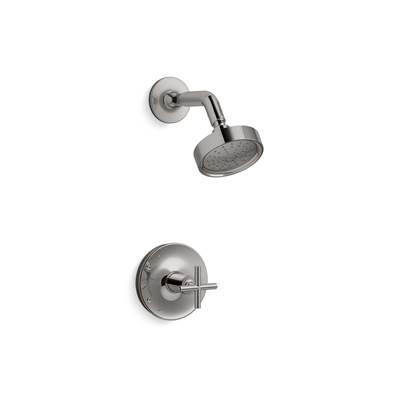 Kohler Purist Rite-Temp shower trim kit with cross handle, 1.75 gpm - Vibrant Titanium by Kohler