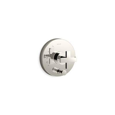 Kohler Composed Rite-Temp valve trim with push-button diverter and cross handle - Vibrant Polished Nickel by Kohler