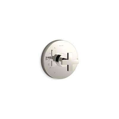 Kohler Composed Rite-Temp valve trim with cross handle - Vibrant Polished Nickel by Kohler