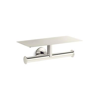 Kohler Components Covered double toilet paper holder - Vibrant Polished Nickel by Kohler