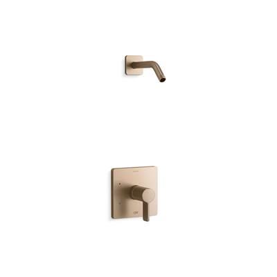 Kohler Parallel Rite-Temp shower trim kit, without showerhead - Vibrant Brushed Bronze by Kohler