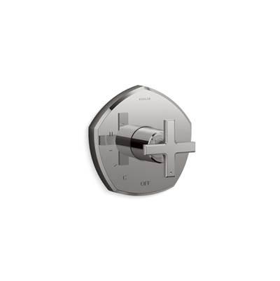 Kohler Occasion Rite-Temp valve trim with cross handle - Vibrant Titanium by Kohler