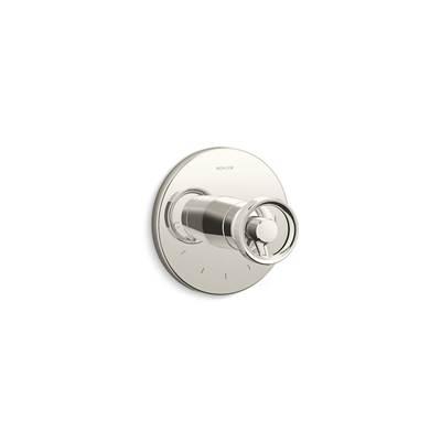 Kohler Components MasterShower temperature control valve trim with Industrial handle - Vibrant Polished Nickel by Kohler
