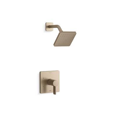 Kohler Parallel Rite-Temp shower trim kit,1.75 gpm - Vibrant Brushed Bronze by Kohler