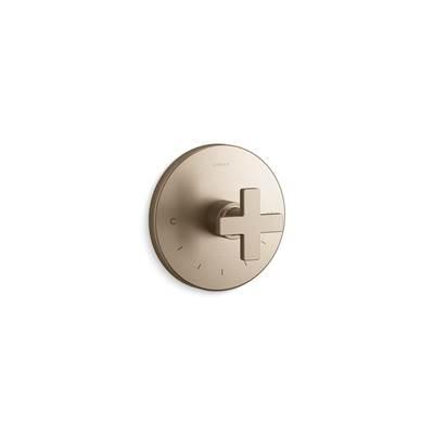 Kohler Composed MasterShower temperature control valve trim with cross handle - Vibrant Brushed Bronze by Kohler