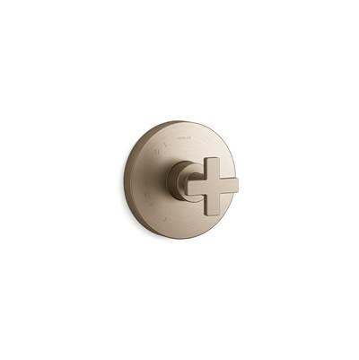 Kohler Composed Rite-Temp valve trim with cross handle - Vibrant Brushed Bronze by Kohler