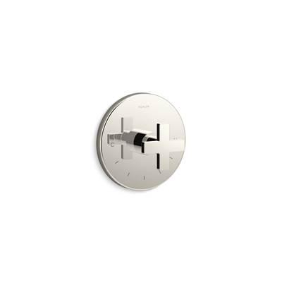 Kohler Composed MasterShower temperature control valve trim with cross handle - Vibrant Polished Nickel by Kohler