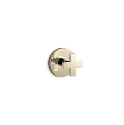 Kohler Composed MasterShower transfer valve trim with cross handle - Vibrant French Gold by Kohler