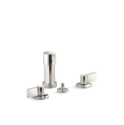 Kohler Components Widespread bidet faucet with Lever handles - Vibrant Polished Nickel by Kohler