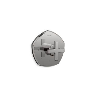 Kohler Occasion MasterShower temperature control valve trim with cross handle - Vibrant Titanium by Kohler