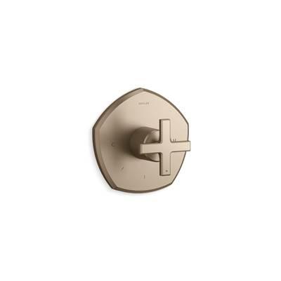 Kohler Occasion MasterShower temperature control valve trim with cross handle - Vibrant Brushed Bronze by Kohler