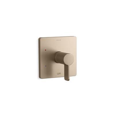 Kohler Parallel Rite-Temp shower valve trim - Vibrant Brushed Bronze by Kohler