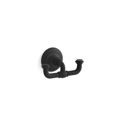 Artifacts Double robe hook - Matte Black by Kohler