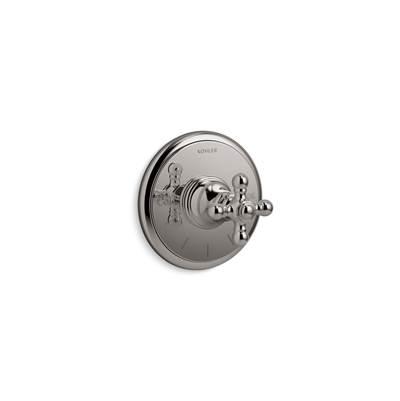 Artifacts MasterShower temperature control valve trim with cross handle - Vibrant Titanium by Kohler