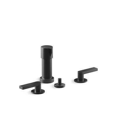 Kohler Composed Widespread bidet faucet with lever handles - Matte Black by Kohler