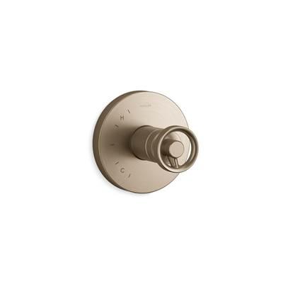 Kohler Components Rite-Temp valve trim with Industrial handle - Vibrant Brushed Bronze by Kohler