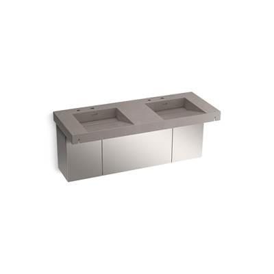Kohler ConstellationE 60'' wall-mount basin lavatory system - Ash Concrete by Kohler