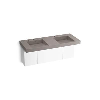 Kohler ConstellationE 60'' wall-mount basin lavatory system - Ash Concrete by Kohler