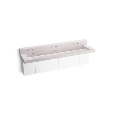 Kohler ConstellationE 90'' wall-mount trough lavatory system with backsplash - Et Statuario by Kohler