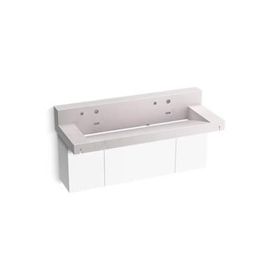 Kohler ConstellationE 60'' wall-mount trough lavatory system with backsplash - Et Statuario by Kohler