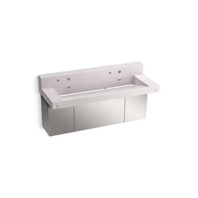 Kohler ConstellationE 60'' wall-mount trough lavatory system with backsplash - Et Statuario by Kohler