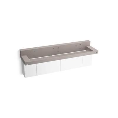 Kohler ConstellationE 90'' wall-mount trough lavatory system with backsplash - Neutral Concrete by Kohler