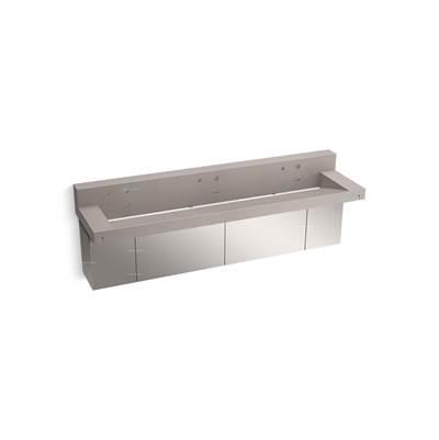 Kohler ConstellationE 90'' wall-mount trough lavatory system with backsplash - Neutral Concrete by Kohler