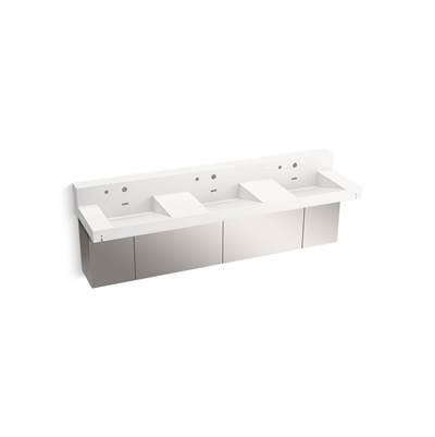 Kohler ConstellationE 90'' wall-mount basin lavatory system with backsplash - Iconic White by Kohler