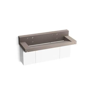 Kohler ConstellationE 60'' wall-mount trough lavatory system with backsplash - Concrete by Kohler