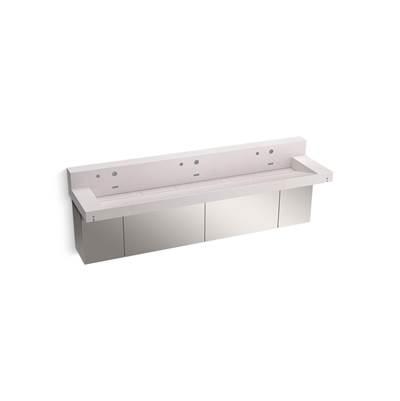 Kohler ConstellationE 90'' wall-mount trough lavatory system with backsplash - Et Statuario by Kohler
