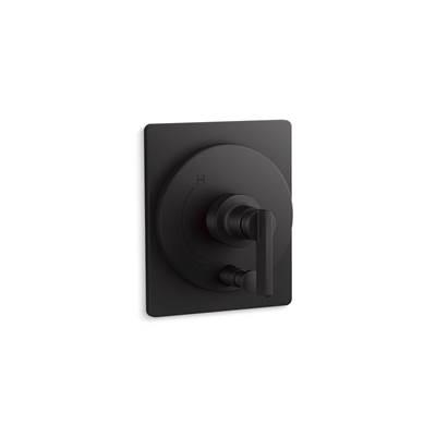 Kohler CastiaE by Studio McGee Rite-Temp valve trim with push-button diverter - Matte Black by Kohler