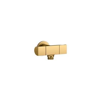 Kohler Exhale Wall-mount handshower holder with supply elbow and volume control - Vibrant Brushed Moderne Brass by Kohler