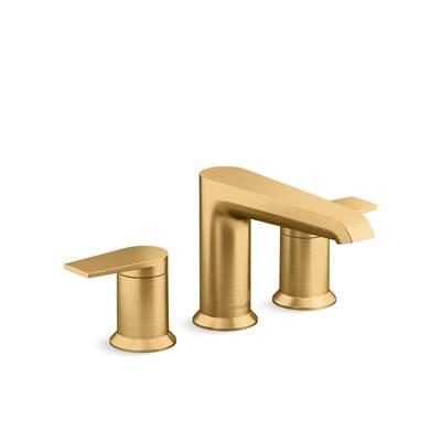Kohler Hint Deck-mount bath faucet trim - Vibrant Brushed Moderne Brass by Kohler