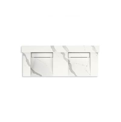 Kohler ConstellationE 60'' wall-mount basin lavatory system with backsplash - Et Bianco Cal by Kohler