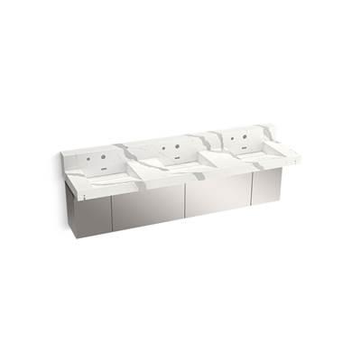 Kohler ConstellationE 90'' wall-mount basin lavatory system with backsplash - Et Bianco Cal by Kohler