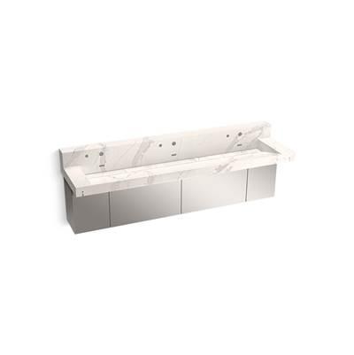 Kohler ConstellationE 90'' wall-mount trough lavatory system with backsplash - Et Cal Gold by Kohler