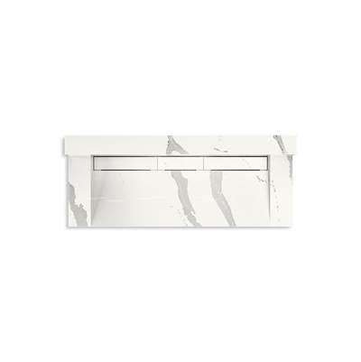 Kohler ConstellationE 60'' wall-mount trough lavatory system with backsplash - Et Bianco Cal by Kohler