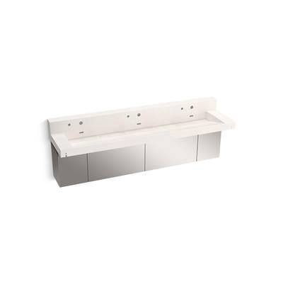 Kohler ConstellationE 90'' wall-mount trough lavatory system with backsplash - Arrow Root by Kohler