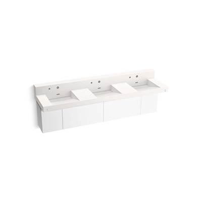 Kohler ConstellationE 90'' wall-mount basin lavatory system with backsplash - Designer White by Kohler