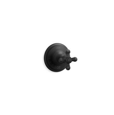 Artifacts MasterShower volume control valve trim with cross handle - Matte Black by Kohler